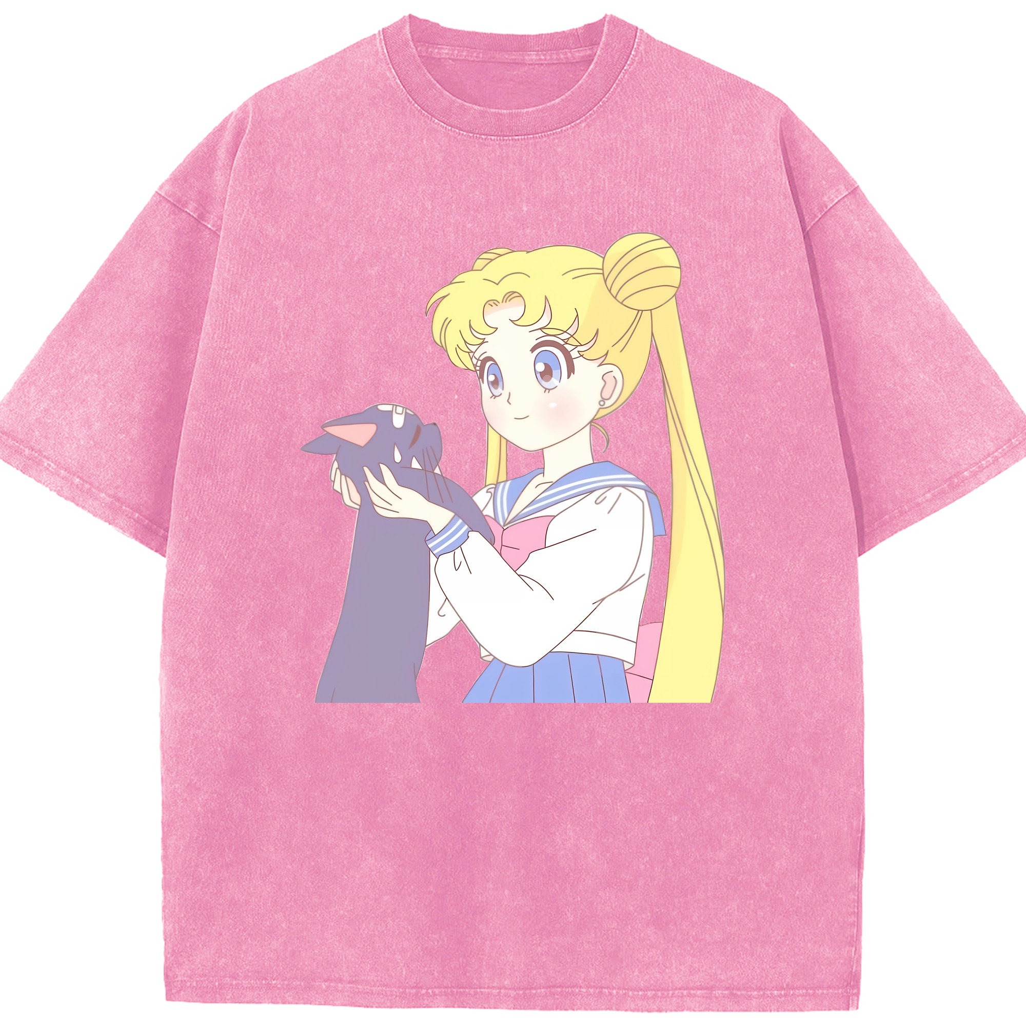 （画像用） 美少女戦士セーラームーン 愛野 美奈子 あいの みなこ Sailor Moon Aino Minako 綿100% ヴィンテージ風 半袖Tシャツ（フロントプリント）